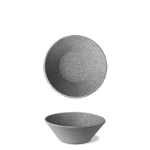 Lot de 6 bols en porcelaine D15 effet granit brut gris fonc…