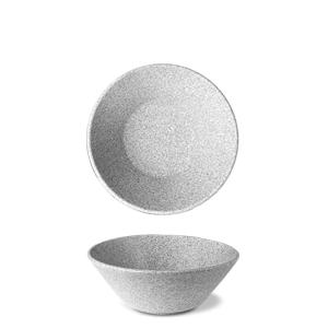 Lot de 6 bols en porcelaine D20 effet granit brut gris