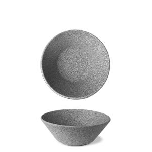 Lot de 6 bols en porcelaine D20  effet granit brut gris fon…