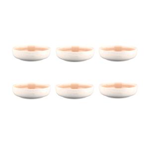 Lot de 6 bols petit-déjeuner en grès rose D17,5