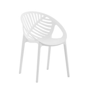 Lot de 6 chaises empilables en polypropylène renforcé blanc…