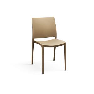 Lot de 6 chaises en polypropylène taupe