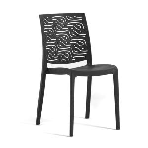 Lot de 6 chaises noires en polypropylène renforcé de fibre…
