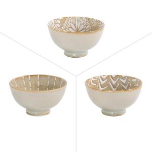 Lot de 6 coupelle    11,5 cm  beige en porcelaine