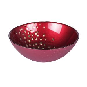 Lot de 6 coupelle   16,5 cm  rouge en verre