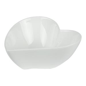 Lot de 6 coupelle cœur 18 cm  blanc en porcelaine