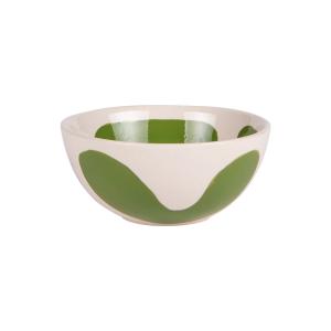 Lot de 6 coupelles   12 cm  vertes en grès