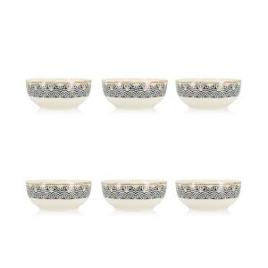 Lot de 6 coupelles en porcelaine bleue 12cm