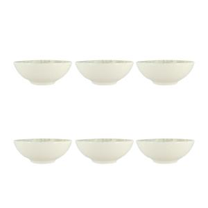 Lot de 6 coupelles en porcelaine verte 14cm