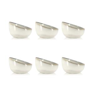 Lot de 6 coupelles grises en grès 12cm