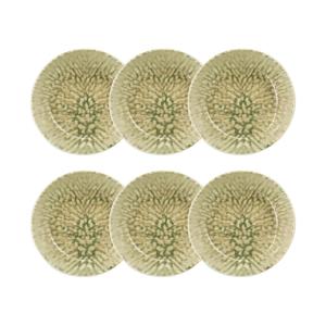 Lot de 6 coupelles vertes en grès 600ml
