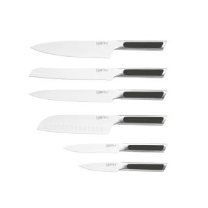 Lot de 6 couteaux de cuisine en inox gris