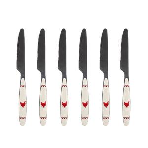 Lot de 6 couteaux en acier inoxydable