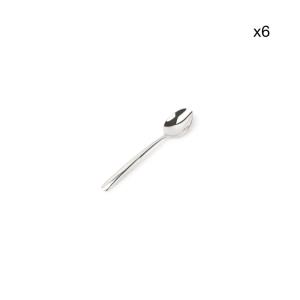 Lot de 6 cuillère à café argent en métaux 15cm