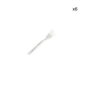 Lot de 6 Fourchette à dessert argent en métal 17,5cm