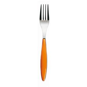 Lot de 6 fourchette de table     en inox  orange