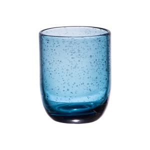 Lot de 6 gobelets 20 cl   bullé   bleu en verre