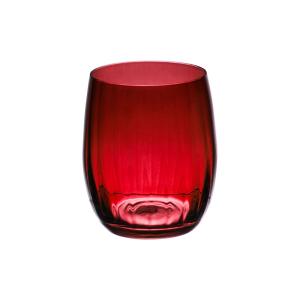 Lot de 6 gobelets    30 cl  rouges en verre cristallin
