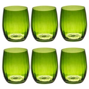Lot de 6 gobelets    30 cl  verts en cristallin