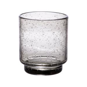 Lot de 6 gobelets à talon artisan bullé 25 cl   gris en ver…