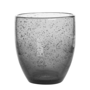 Lot de 6 gobelets artisan bullé 35 cl   gris en verre