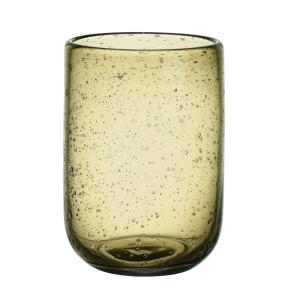 Lot de 6 gobelets   bullé 25 cl ambre  jaune en verre