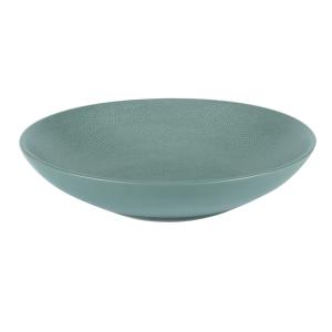 Lot de 6 grande assiettes creuse    25 cm  bleu en grès