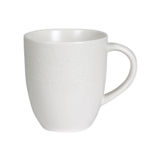 Lot de 6 mugs    30 cl  blanc en grès H10