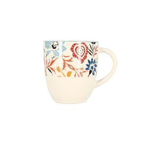 Lot de 6 mugs à motif floral coloré en grès 35cl