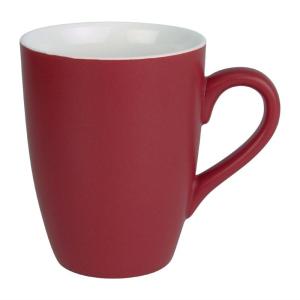 Lot de 6 mugs en porcelaine rouge D 8,2 cm 320 ml