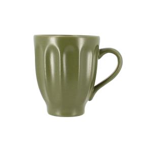 Lot de 6 mugs kaki en faïence 28cl