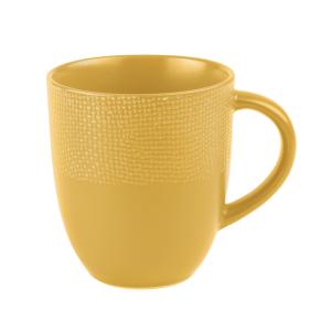 Lot de 6 mugs   safran 30 cl  jaune en grès