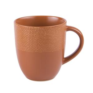 Lot de 6 mugs   terra 30 cl  orange en grès