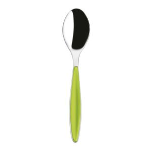 Lot de 6 petite cuillère    pomme  en inox  vert