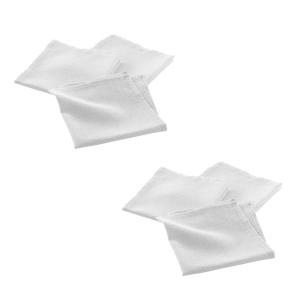 Lot de 6 serviettes métallisés blanc et or 40 cm x 40 cm