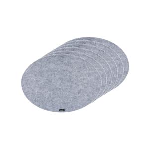 Lot de 6 set de table en feutre recyclé gris