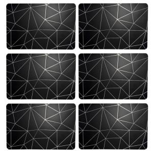 Lot de 6 sets de table avec encre métallique argent 30 x 45…