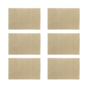 Lot de 6 sets de table en jute et contour blanc 45x30cm