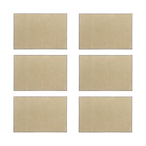 Lot de 6 sets de table en jute et contour gris 45x30cm