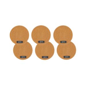 Lot de 6 sous-verres en feutre recyclé marron D10