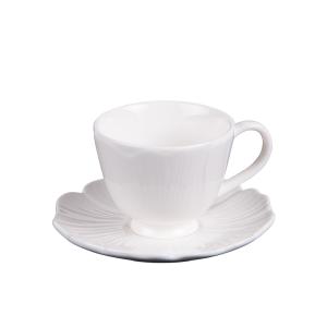 Lot de 6 tasse à café avec sous tasse   10 cl  blanc en por…