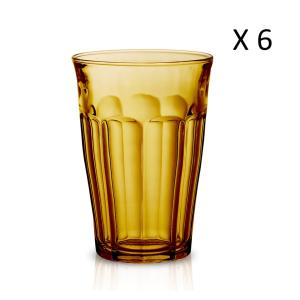 Lot de 6 - Verre à cocktail 36 cl en verre résistant teinté…