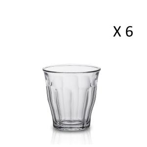 Lot de 6 - Verre à eau 13 cl en verre trempé résistant tran…