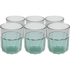 Lot de 6 - Verre à eau en verre turquoise