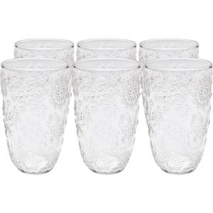 Lot de 6 - Verre à eau flocons de neige en verre