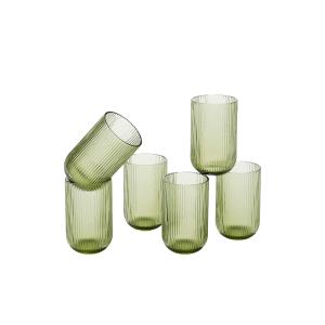 Lot de 6 verres à boire vert clair 400ml