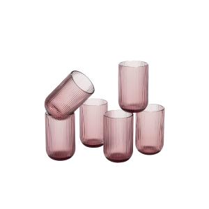 Lot de 6 verres à boire violet 400ml