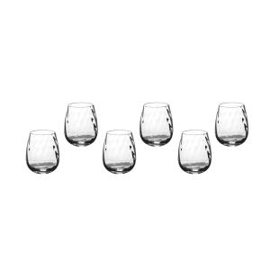 Lot de 6 verres à soft en cristallin  transparent D6,5