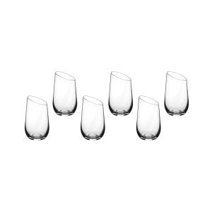 Lot de 6 verres à soft en cristallin  transparent D6.7