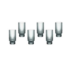 Lot de 6 verres à soft en cristallin  transparent D7